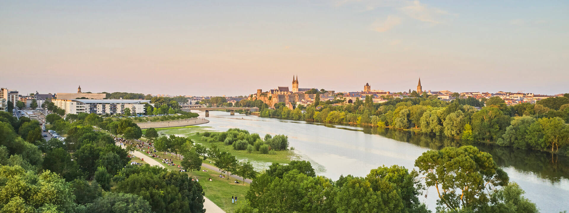 Vue aérienne sur Angers 